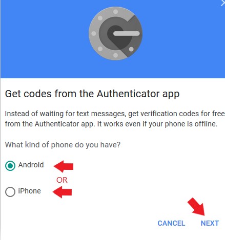 Google Authenticator Step 4